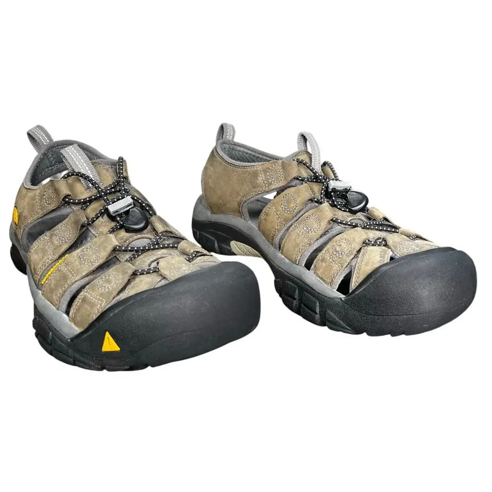 Keen Men’s Newport H2 Brown Leather Trail Hiking Sandals Size US 9